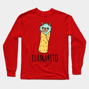 Llamarito Funny Burrito Llama Long Sleeve T-Shirt